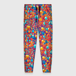 Женские брюки Разноцветные пузырики узор