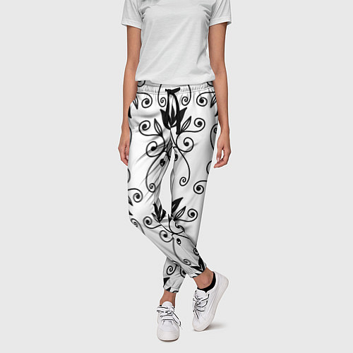 Женские брюки Royal Lily - pattern / 3D-принт – фото 3