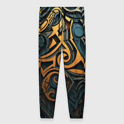 Женские брюки Абстрактный узор в викингском стиле