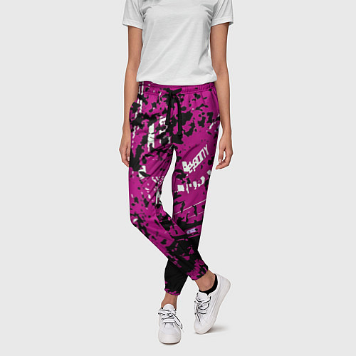 Женские брюки Фиолетовая иллюстрация / 3D-принт – фото 3