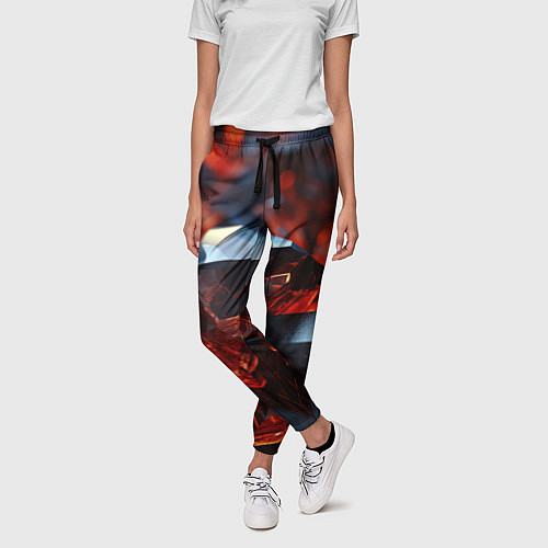 Женские брюки Визуальные ритмы в геометрии / 3D-принт – фото 3