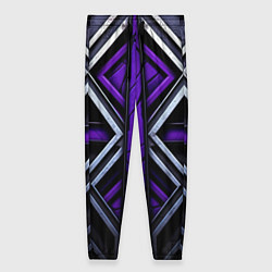 Женские брюки Фиолетовые вставки на черном фоне