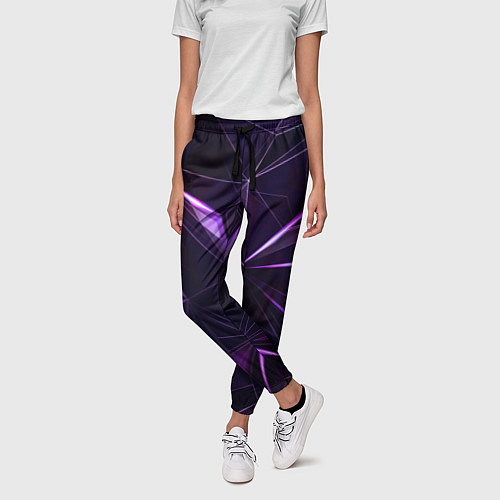 Женские брюки Фиолетовый хрусталь / 3D-принт – фото 3