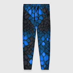 Брюки женские Синий трескающийся камень, цвет: 3D-принт