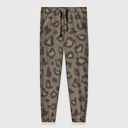 Женские брюки Темный леопардовый узор