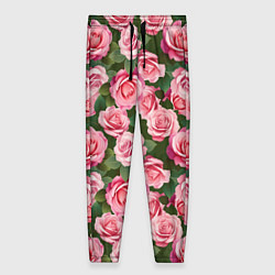 Женские брюки Розовые розы паттерн