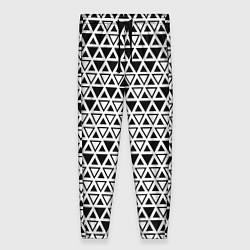 Женские брюки Треугольники чёрные и белые