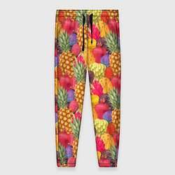 Брюки женские Экзотические фрукты, цвет: 3D-принт