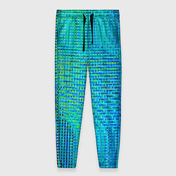Брюки женские Синусоидные волны из квадратиков, цвет: 3D-принт