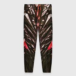 Брюки женские Красные кристаллы и камень, цвет: 3D-принт
