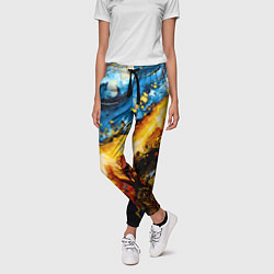Брюки женские Кислотные метаморфозы, цвет: 3D-принт — фото 2