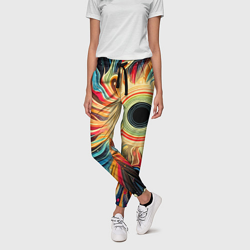 Женские брюки Space abstraction - ai art / 3D-принт – фото 3