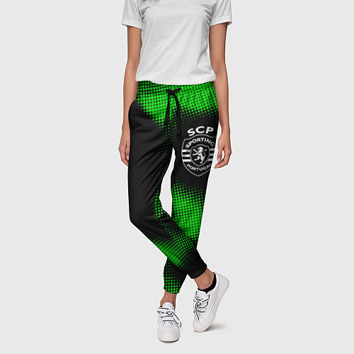 Женские брюки Sporting sport halftone / 3D-принт – фото 3
