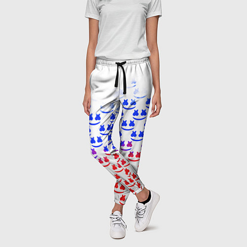 Женские брюки Marshmello russia color / 3D-принт – фото 3