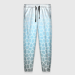 Брюки женские Светлый серо-голубой паттерн мозаика, цвет: 3D-принт