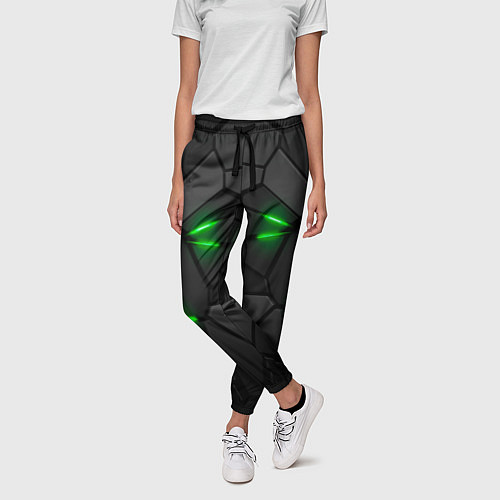 Женские брюки Броня в стиле киберпанка в виде плит / 3D-принт – фото 3