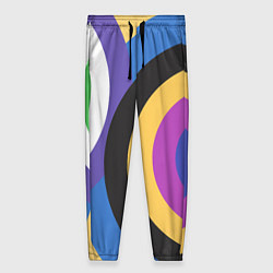 Женские брюки Разноцветные круги, абстракция
