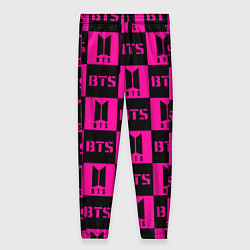 Женские брюки BTS pattern pink logo