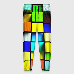 Брюки женские Оптические кубы, цвет: 3D-принт