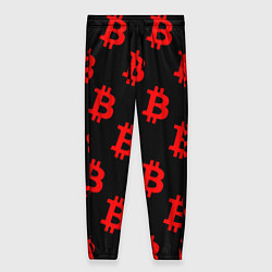 Женские брюки Bitcoin red logo money