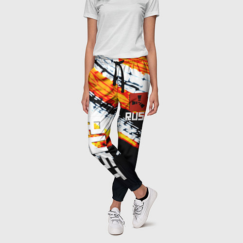 Женские брюки RUST краски текстура абстрактная / 3D-принт – фото 3