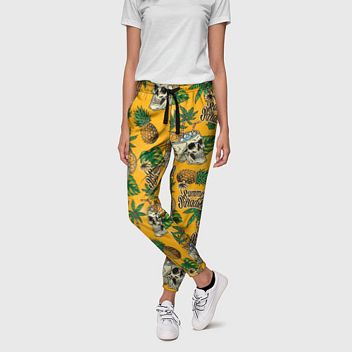 Женские брюки Летний рай цветной / 3D-принт – фото 3