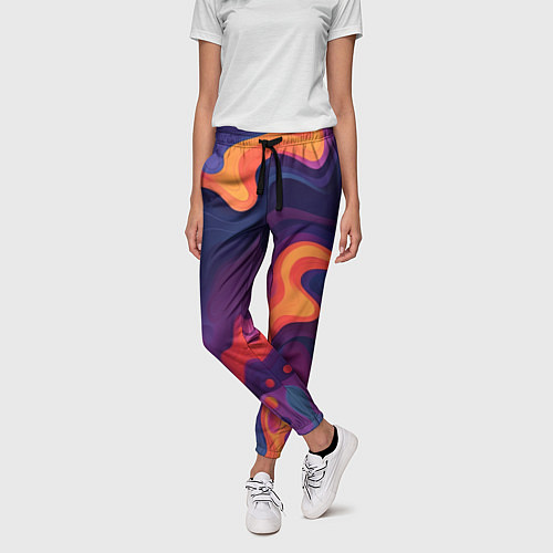 Женские брюки Неоновый спектр / 3D-принт – фото 3