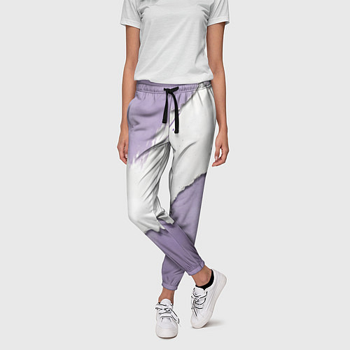 Женские брюки Штукатурка и лавандовая краска / 3D-принт – фото 3