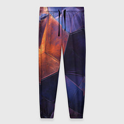 Брюки женские Искаженная геометрия с эффектом потертостей, цвет: 3D-принт