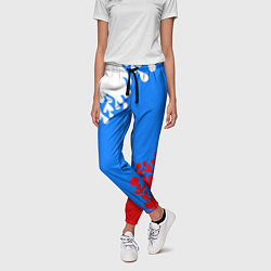 Брюки женские Российская федерация - флаг, цвет: 3D-принт — фото 2
