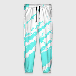 Брюки женские The color is light blue and white, цвет: 3D-принт