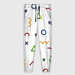 Брюки женские Геометрический хаос, цвет: 3D-принт