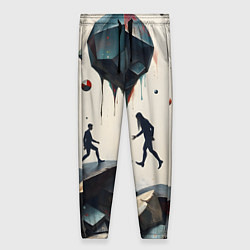 Брюки женские Сюрреалистичные люди и камни, цвет: 3D-принт