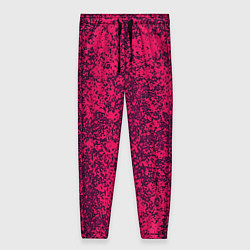 Брюки женские Насыщенный розовый текстура, цвет: 3D-принт