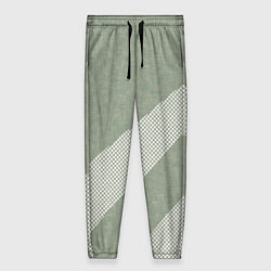 Брюки женские Светлый серо-зелёный абстрактный, цвет: 3D-принт