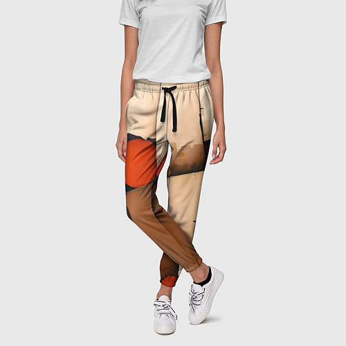 Женские брюки Фрагментированная композиция / 3D-принт – фото 3