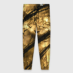 Брюки женские Золото с черной текстурой, цвет: 3D-принт
