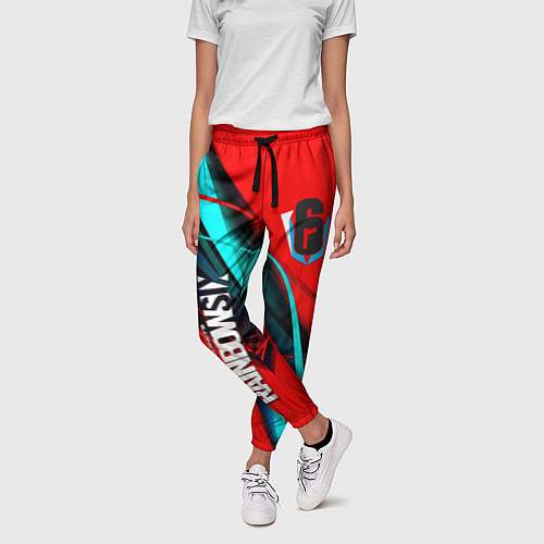 Женские брюки Rainbow six геометрия полосы / 3D-принт – фото 3