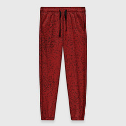 Брюки женские Тёмный красный в крапинку, цвет: 3D-принт