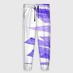 Брюки женские Color white purple, цвет: 3D-принт