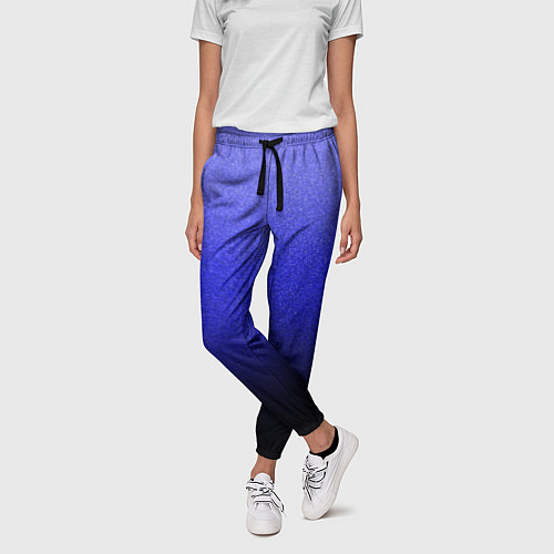 Женские брюки Градиент индиго из синего в чёрный / 3D-принт – фото 3
