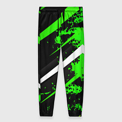 Брюки женские Color black and green, цвет: 3D-принт