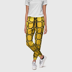 Брюки женские Золотой паттерн, цвет: 3D-принт — фото 2