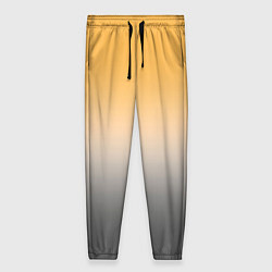 Брюки женские Бледный жёлто-серый градиент, цвет: 3D-принт