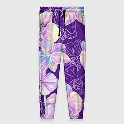 Брюки женские Японские акварельные орхидеи, цвет: 3D-принт