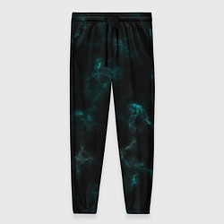 Брюки женские Color black turquoise, цвет: 3D-принт