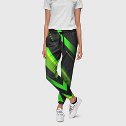 Брюки женские Color black green, цвет: 3D-принт — фото 2
