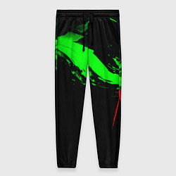 Брюки женские Color black green red, цвет: 3D-принт