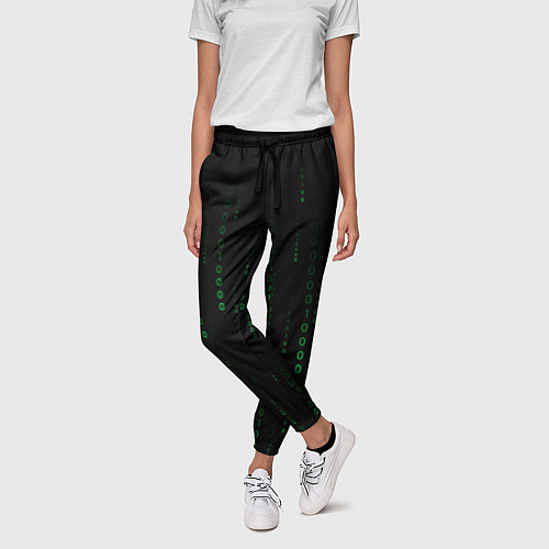 Женские брюки Color black green / 3D-принт – фото 3