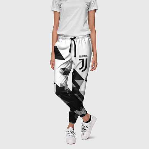 Женские брюки Juventus geometry black / 3D-принт – фото 3